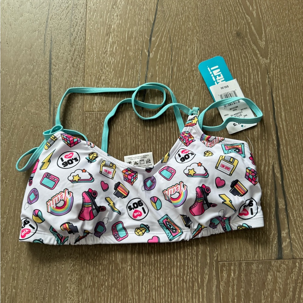 Undercurrent I heart 90s retro bikini top